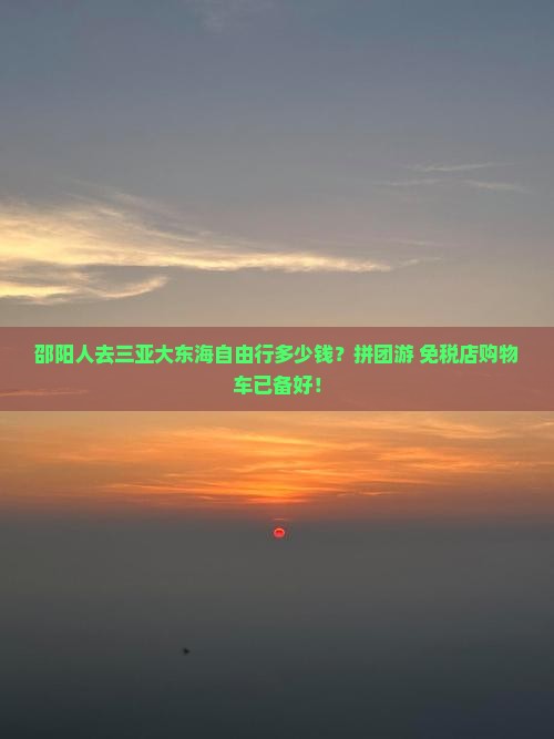 邵阳人去三亚大东海自由行多少钱？拼团游+免税店购物车已备好！