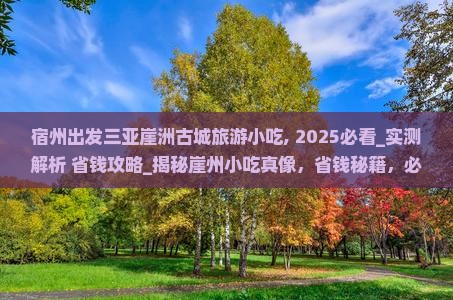 宿州出发三亚崖洲古城旅游小吃