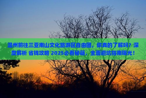 温州前往三亚南山文化旅游区自由团