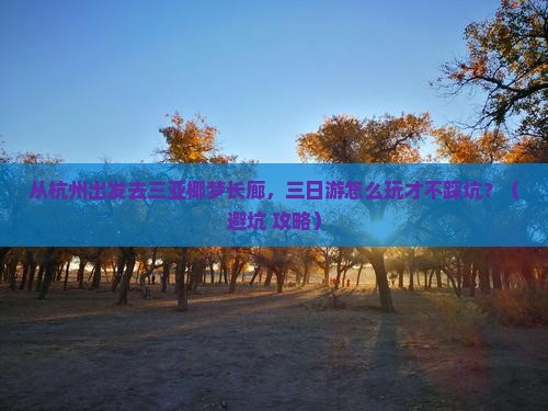 杭州前往三亚椰梦长廊三日游 杭州前往三亚椰梦长廊三日游