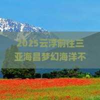 云浮前往三亚海昌梦幻海洋不夜城一日游