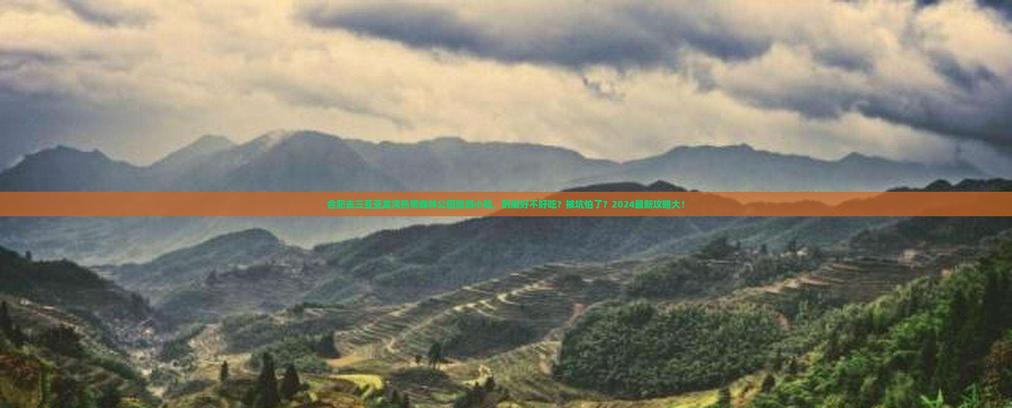 合肥去三亚亚龙湾热带森林公园旅游小吃