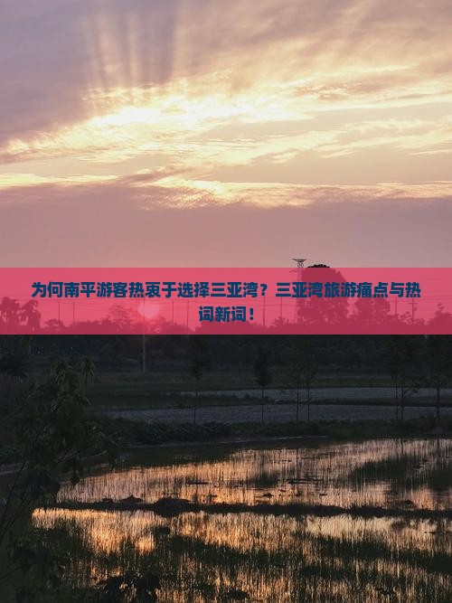 为何南平游客热衷于选择三亚湾？三亚湾旅游痛点与热词新词！