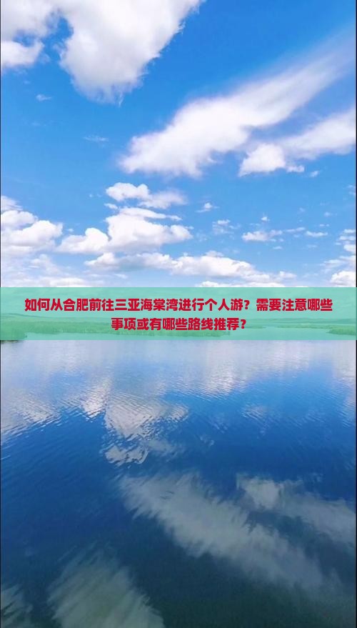 如何从合肥前往三亚海棠湾进行个人游？需要注意哪些事项或有哪些路线推荐？