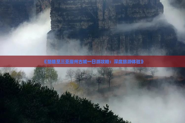 《楚雄至三亚崖州古城一日游攻略：深度旅游体验》