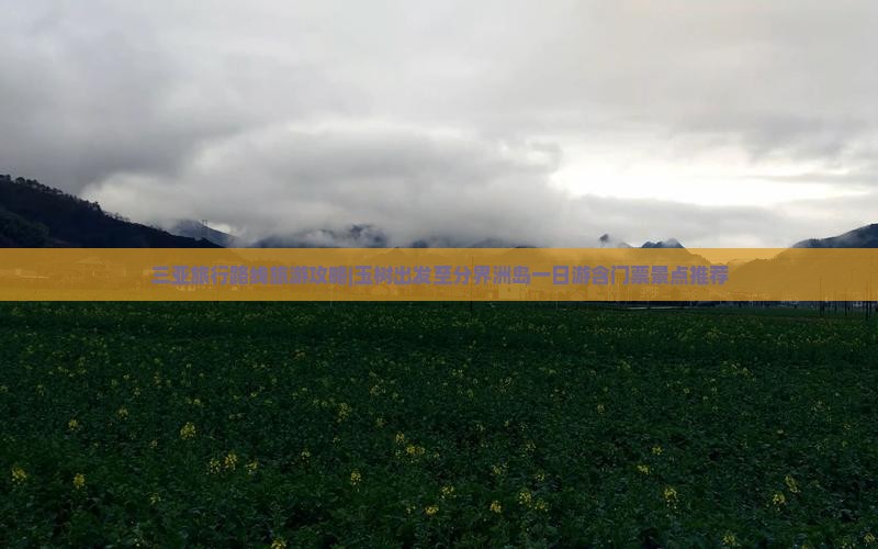 三亚旅行路线旅游攻略|玉树出发至分界洲岛一日游含门票景点推荐