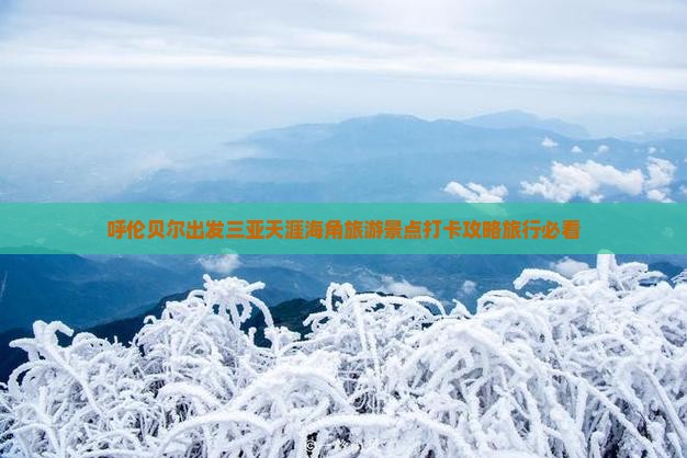 呼伦贝尔出发三亚天涯海角旅游景点打卡攻略旅行必看