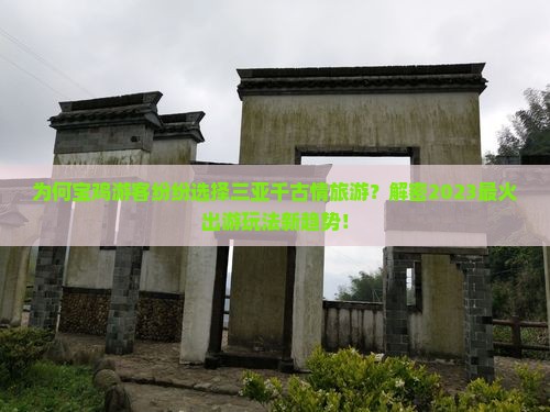 为何宝鸡游客纷纷选择三亚千古情旅游？解密2023最火出游玩法新趋势！