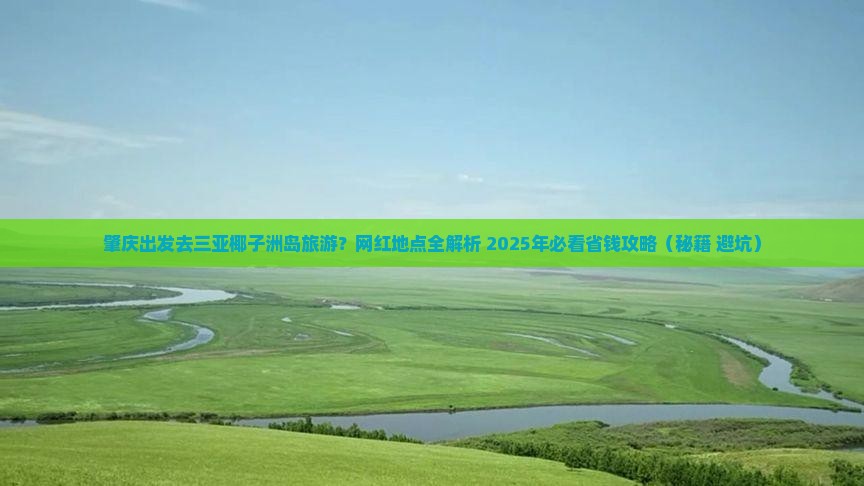 肇庆出发三亚椰子洲岛旅游网红地点