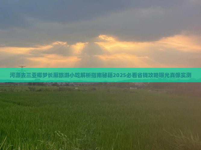 河源去三亚椰梦长廊旅游小吃