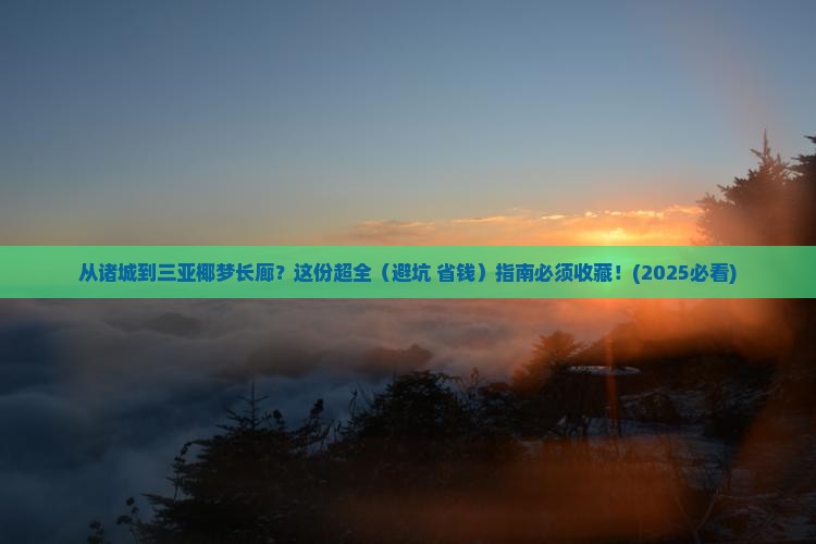 诸城出发三亚椰梦长廊攻略