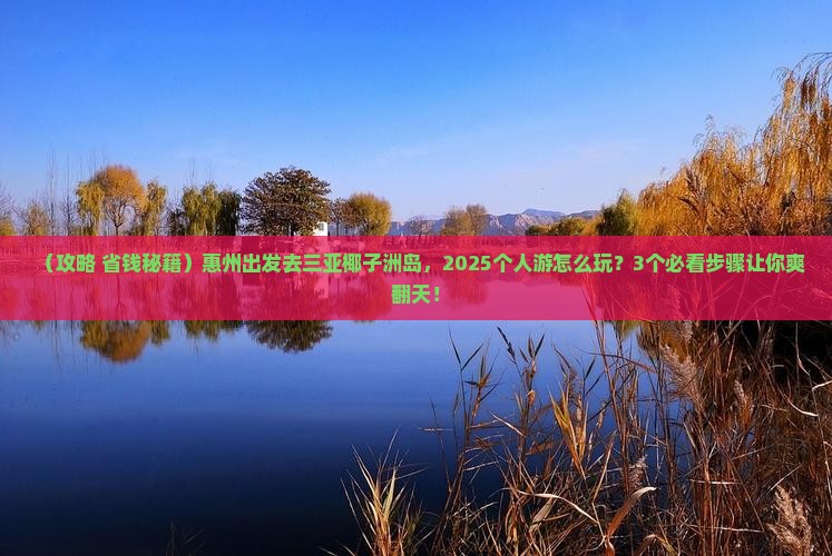 惠州前往三亚椰子洲岛个人游