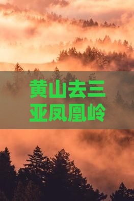 黄山去三亚凤凰岭公园攻略