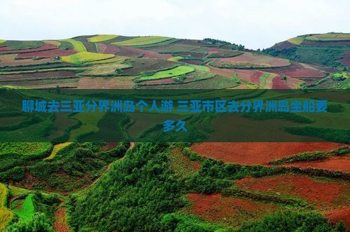 聊城去三亚分界洲岛个人游