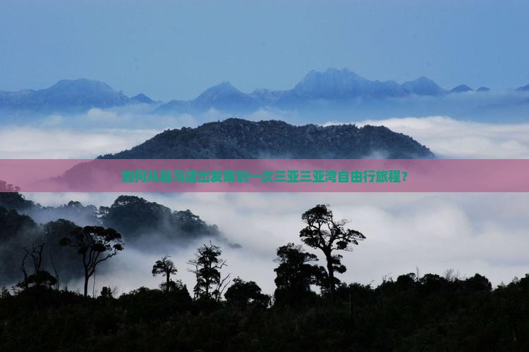 如何从驻马店出发策划一次三亚三亚湾自由行旅程？