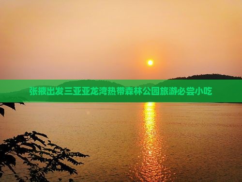 张掖出发三亚亚龙湾热带森林公园旅游必尝小吃