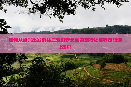 如何从绍兴出发前往三亚椰梦长廊的旅行社推荐及旅游攻略？