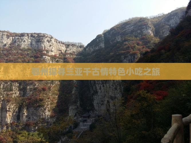 鄂州探寻三亚千古情特色小吃之旅