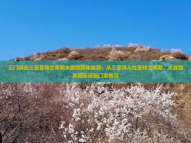 三门峡去三亚亚特兰蒂斯水族馆团体旅游：从三亚湾入住亚特兰蒂斯，水族馆及游乐设施门票情况