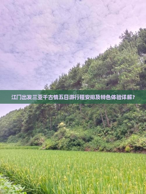 江门出发三亚千古情五日游行程安排及特色体验详解？