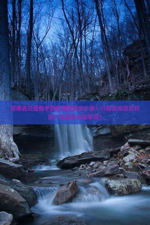渭南去三亚看千古情四日游多少钱？行程安排是怎样的？有哪些注意事项？