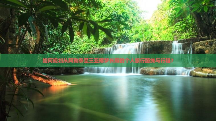 如何规划从阿勒泰至三亚椰梦长廊的个人旅行路线与行程？