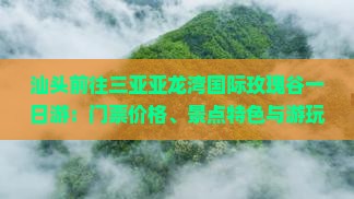 汕头前往三亚亚龙湾国际玫瑰谷一日游：门票价格、景点特色与游玩攻略