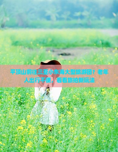 平顶山前往三亚小东海大型旅游团？老年人出行不便，看看旅拍新玩法