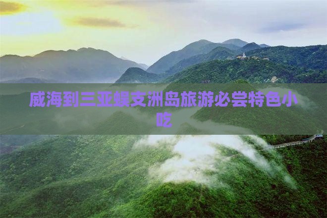 威海到三亚蜈支洲岛旅游必尝特色小吃