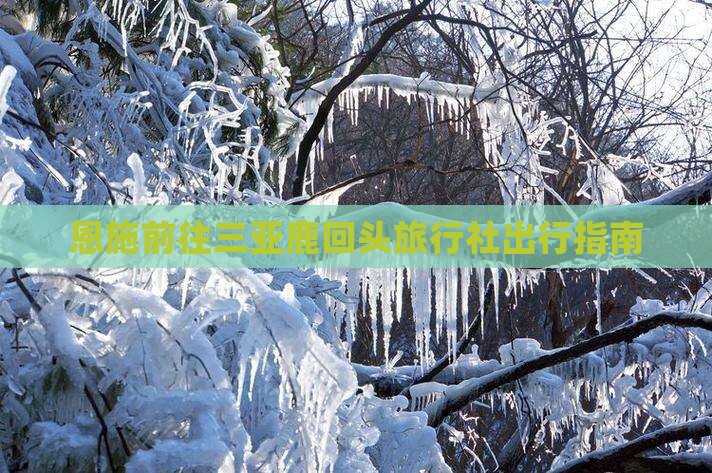 恩施前往三亚鹿回头旅行社出行指南