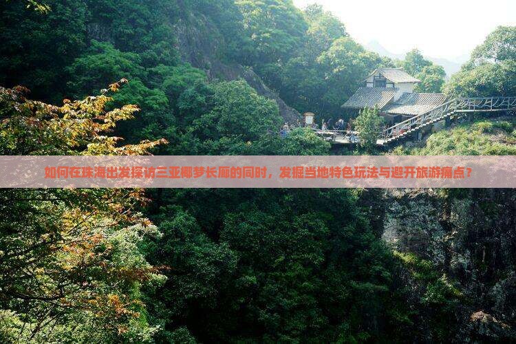 如何在珠海出发探访三亚椰梦长廊的同时，发掘当地特色玩法与避开旅游痛点？