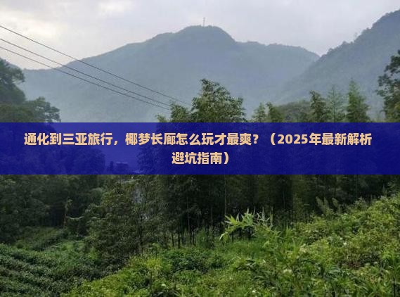 通化出发三亚椰梦长廊必玩地