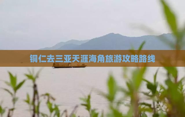 铜仁去三亚天涯海角旅游