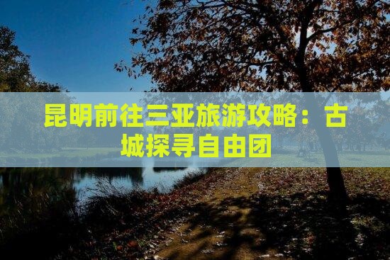 昆明前往三亚崖洲古城自由团