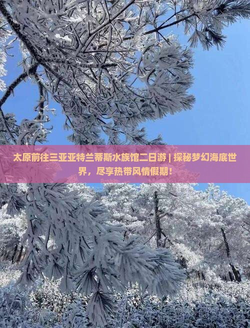 太原前往三亚亚特兰蒂斯水族馆二日游