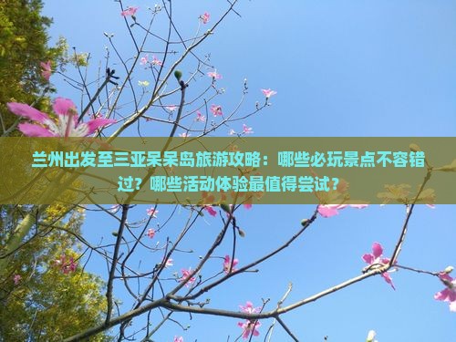 兰州出发至三亚呆呆岛旅游攻略:哪些必玩景点不容错过?哪些活动体验最值得尝试? 兰州出发至三亚呆呆岛旅游攻略:哪些必玩景点不容错过?哪些活动体验最值得尝试?