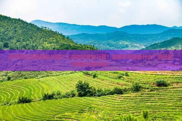 四平到三亚凤凰岭公园个人游如何安排行程？需要提前准备什么？游玩时有哪些注意事项？
