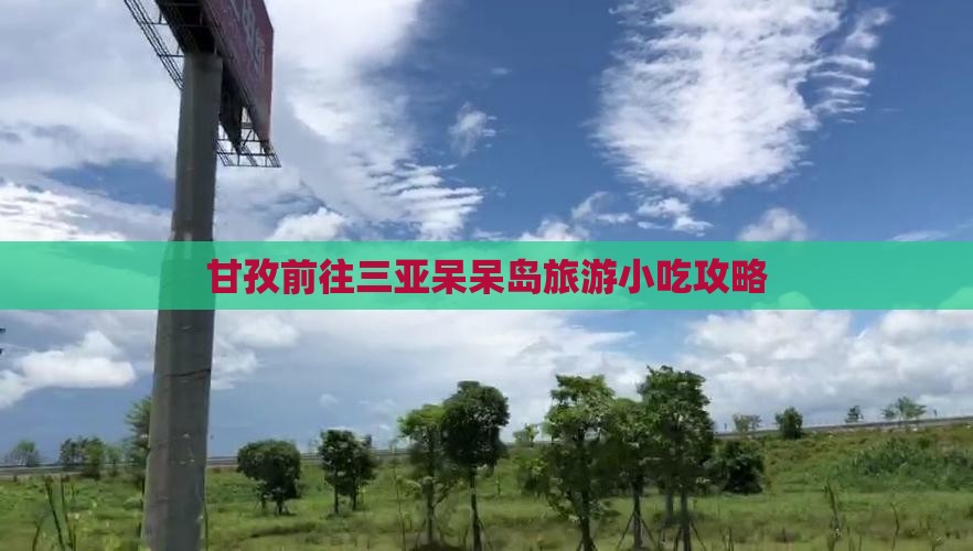 甘孜前往三亚呆呆岛旅游小吃攻略