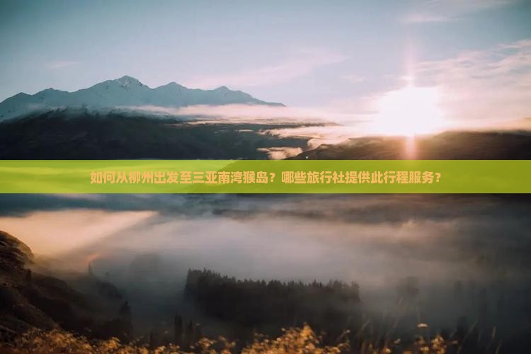 如何从柳州出发至三亚南湾猴岛？哪些旅行社提供此行程服务？