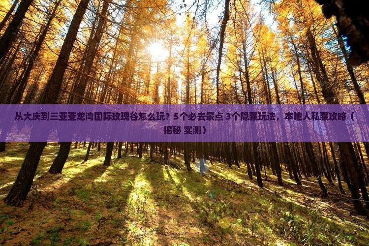 大庆前往三亚亚龙湾国际玫瑰谷哪里玩