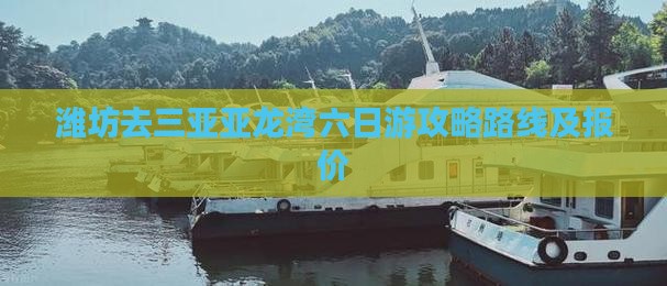 潍坊去三亚亚龙湾六日游