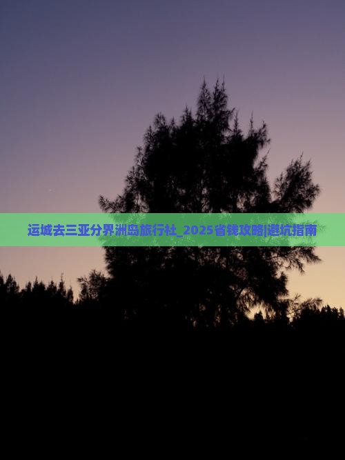 运城去三亚分界洲岛旅行社