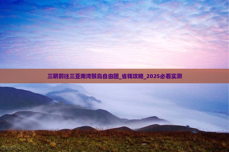 三明前往三亚南湾猴岛自由团