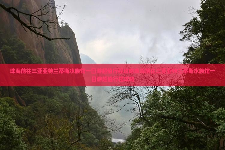 珠海前往三亚亚特兰蒂斯水族馆一日游