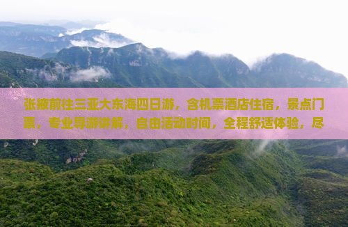 张掖前往三亚大东海四日游