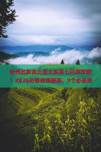忻州去三亚大东海七日游
