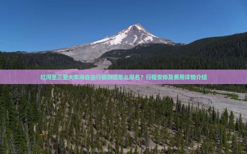 红河至三亚大东海自由行旅游团怎么报名？行程安排及费用详情介绍