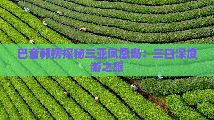 巴音郭楞探秘三亚凤凰岛：三日深度游之旅