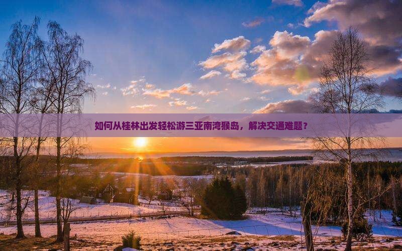 如何从桂林出发轻松游三亚南湾猴岛，解决交通难题？