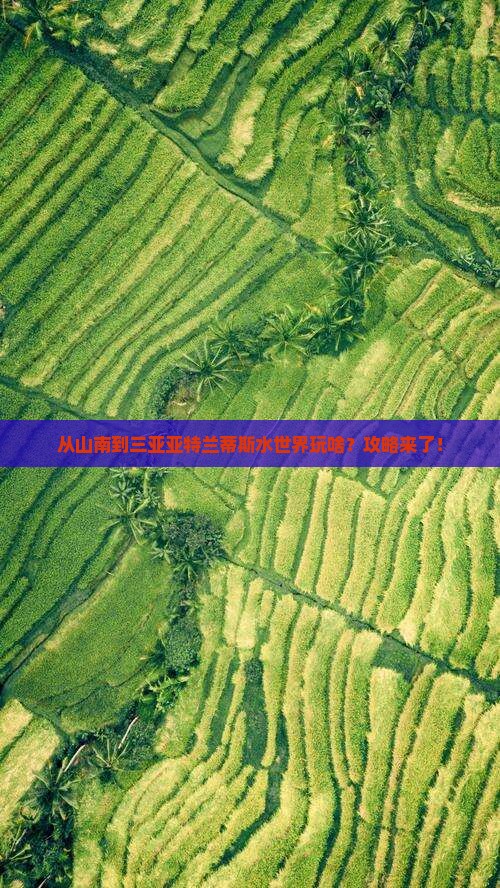 从山南到三亚亚特兰蒂斯水世界玩啥？攻略来了！